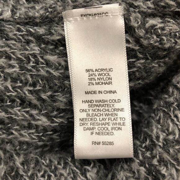 Express Sweater Womens Small Gray Turtleneck Wool Blend Knit Sweatshirt Ladies - Picture 5 of 11